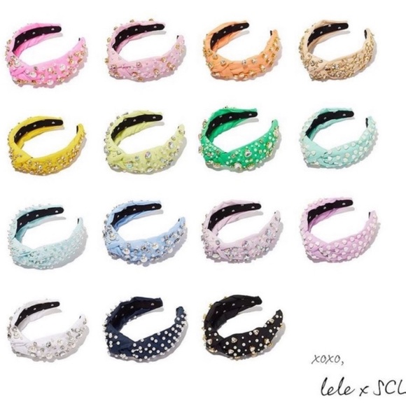 Lele Sadoughi x Stoney Clover Lane Headband NWT Lemon 🍋 yellow - Picture 4 of 10